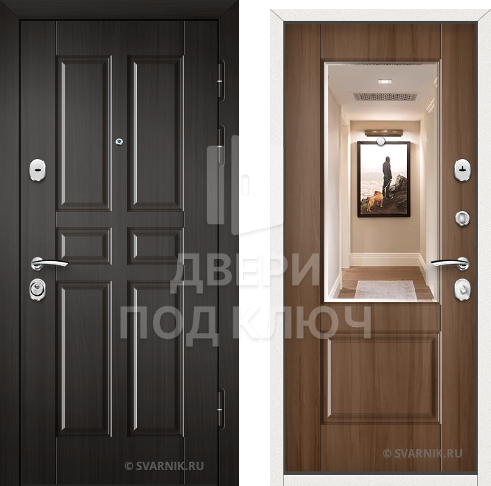 Входная дверь с зеркалом в квартиру ДПК-10318